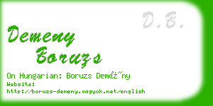 demeny boruzs business card